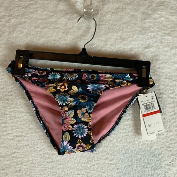 Salt + Cove Women's Ruched-Back Floral Hipster Bikini Swim Bottom Sz XS NWT 9964 - Picture 1 of 6
